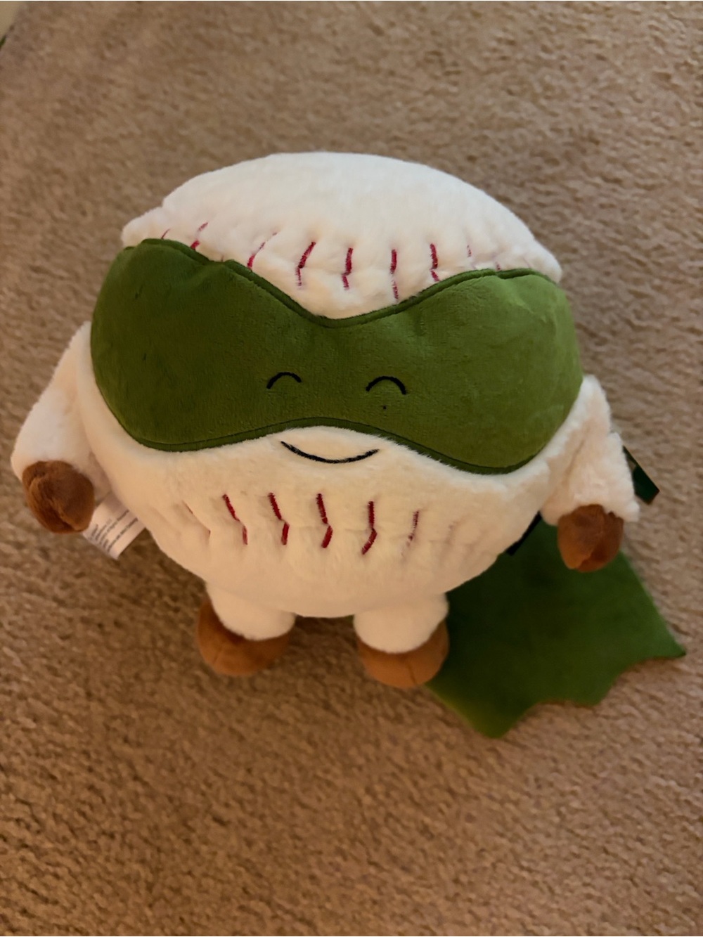 FAO Schwartz Plush Superhero Baseball stuffed Toy